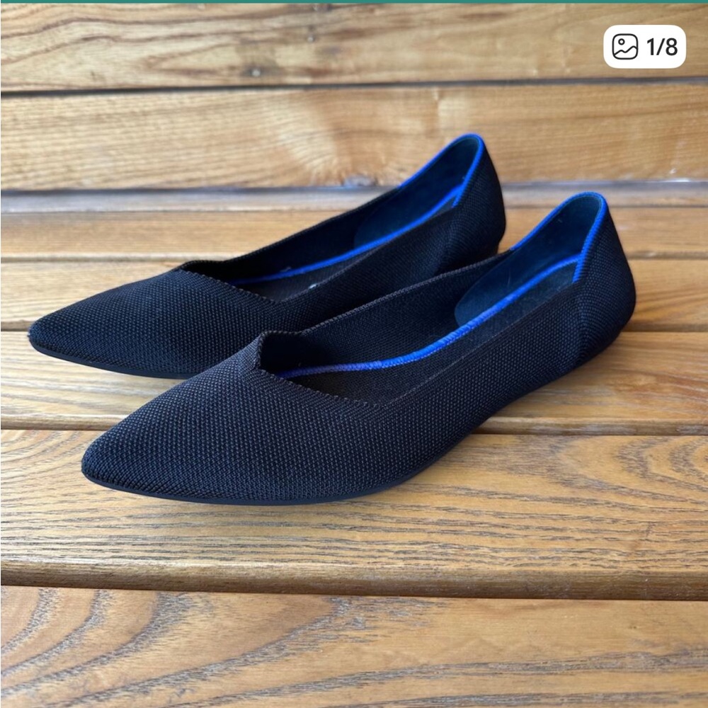 Rothy’s The Point Black Ballet Pointed Toe Shoes